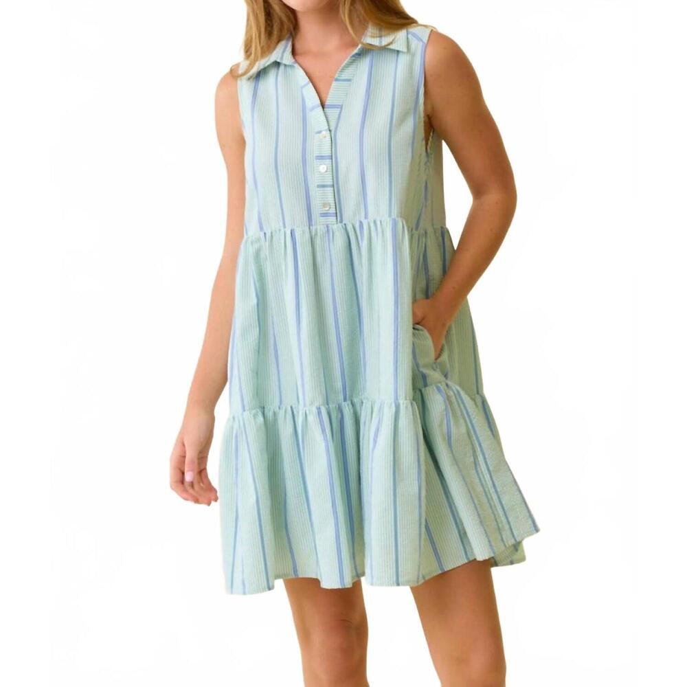 NEW DOE AND RAE tilton dress in blue